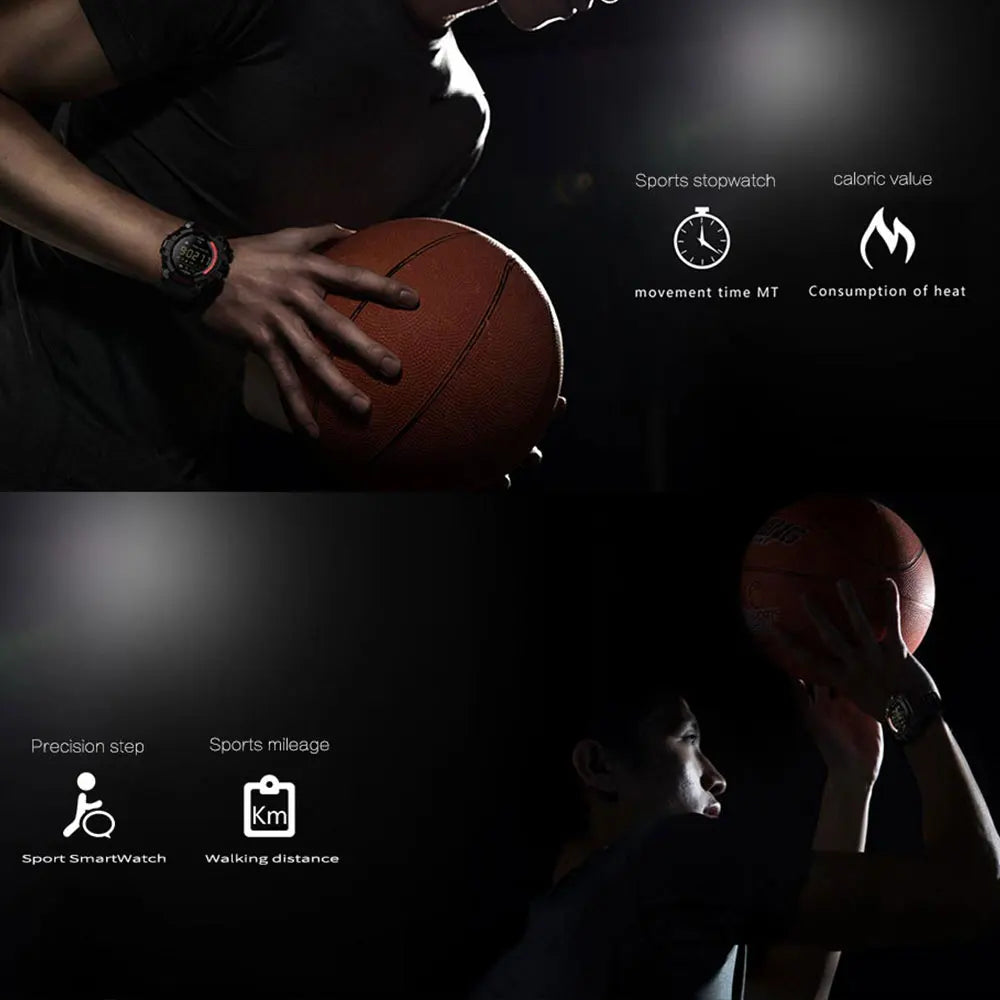LOKMAT Sport Smart Watch Bluetooth Digital Men Clock Pedometer IP68 Waterproof Smartwatch Fitness Tracker For iOS Android Phone