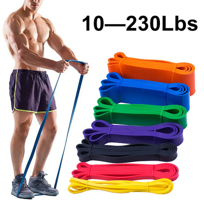 Unisex fitness 208cm rubber resistance bands strength building exercise