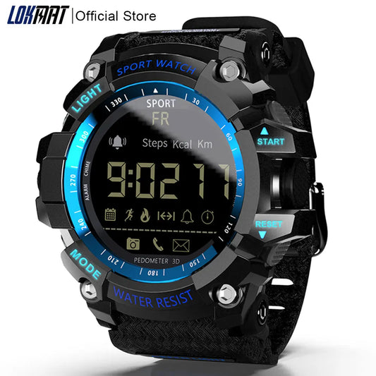 LOKMAT Sport Smart Watch Bluetooth Digital Men Clock Pedometer IP68 Waterproof Smartwatch Fitness Tracker For iOS Android Phone