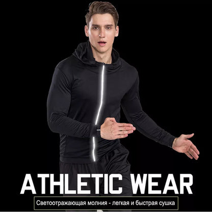 Men's Compression Gym Tights Training Clothes, Jogging Sports Set Tracksuit.