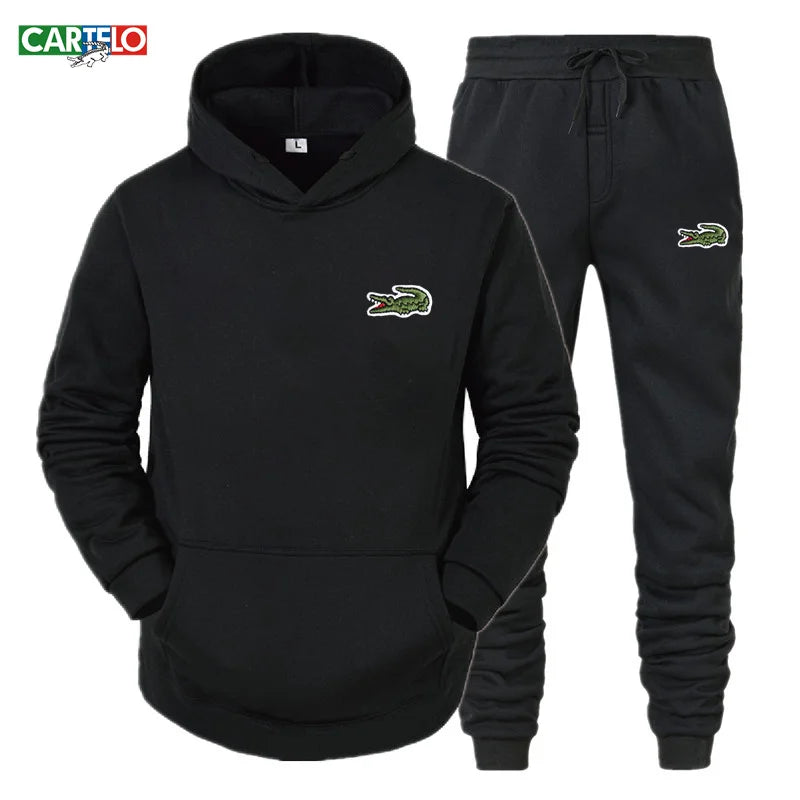 2023 CARTELO Men's High-Quality Fashionable Casual Tracksuit Jogging Set.